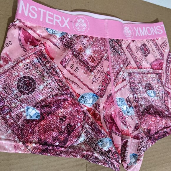 W1047 Pink Bling Dollar Designed Racerback Pajama/Lounge Set - Picture 3 of 5